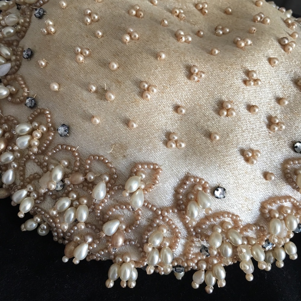 Custom made hat-Hand beaded!  1950s